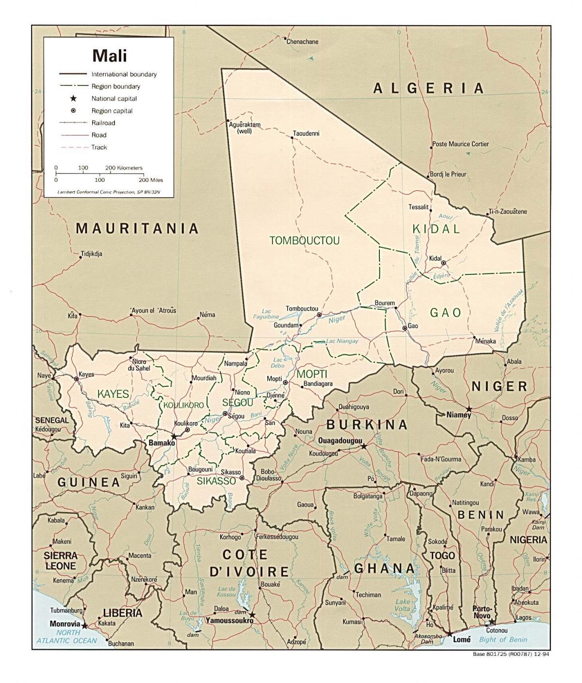 Bản đồ của ma-Li nước