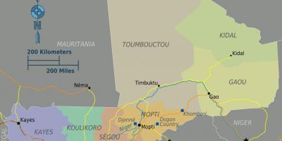 Bản đồ của ma-Li khu vực